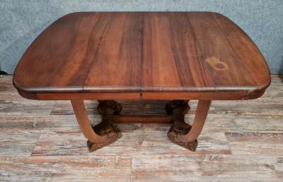 Table à allonges en acajou, première moitié du XXe siècle 2
