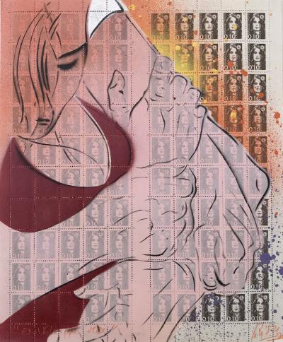 Christophe STOUVENEL  - Enveloppe Moi, 2021 - Pochoir 2