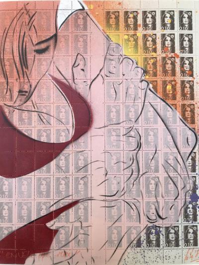 Christophe STOUVENEL  - Enveloppe Moi, 2021 - Pochoir 2