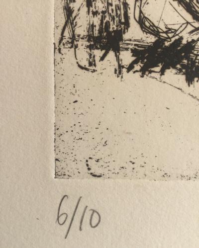 Bernard LORJOU - Muleta, vers 1970 - Eau-forte originale signée 2