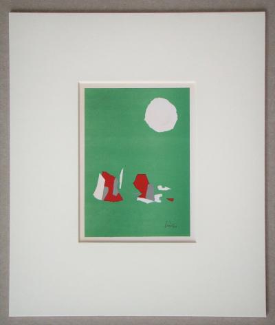 Nicolas DE STAËL ( after ) - Composition fond vert, 1958 - Lithographe signed 2
