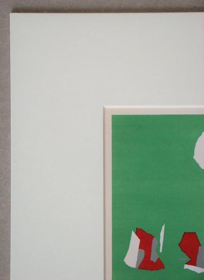 Nicolas DE STAËL ( after ) - Composition fond vert, 1958 - Lithographe signed 2