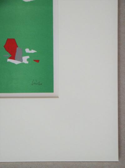 Nicolas DE STAËL ( after ) - Composition fond vert, 1958 - Lithographe signed 2