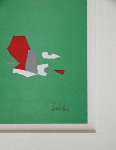 Nicolas DE STAËL ( after ) - Composition fond vert, 1958 - Lithographe signed 2