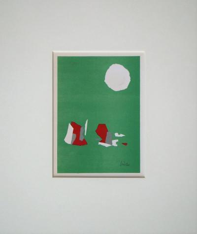 Nicolas DE STAËL ( after ) - Composition fond vert, 1958 - Lithographe signed 2