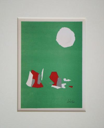 Nicolas DE STAËL ( after ) - Composition fond vert, 1958 - Lithographe signed 2