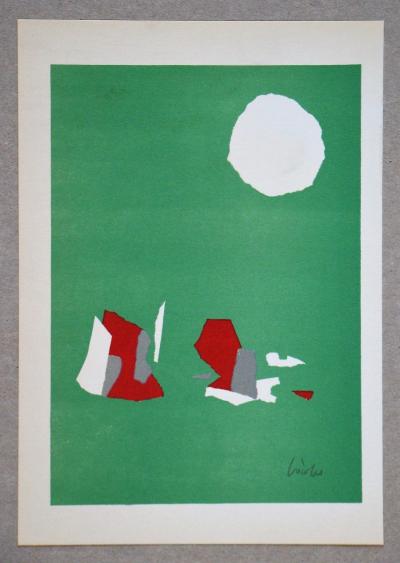 Nicolas DE STAËL ( after ) - Composition fond vert, 1958 - Lithographe signed 2