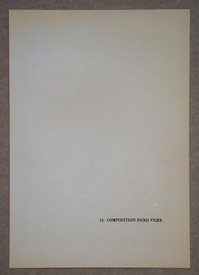 Nicolas DE STAËL ( after ) - Composition fond vert, 1958 - Lithographe signed 2