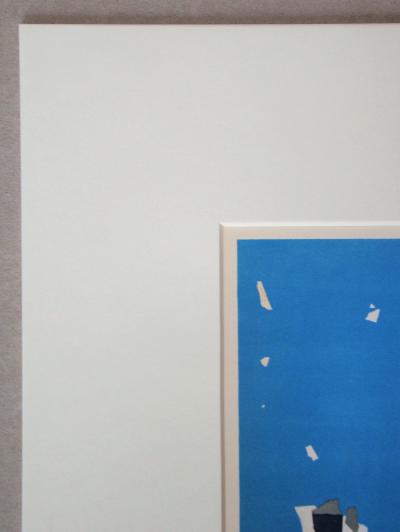 Nicolas DE STAËL ( after ) - Composition fond bleu ciel, 1958 - Lithographe signed 2