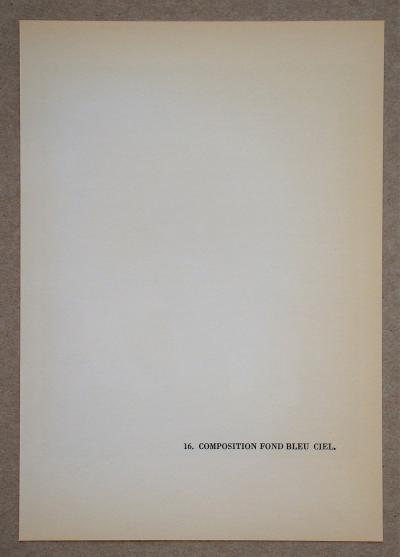 Nicolas DE STAËL ( after ) - Composition fond bleu ciel, 1958 - Lithographe signed 2