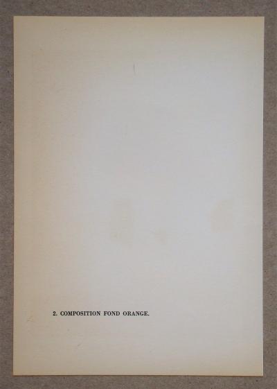 Nicolas DE STAËL (after) - Composition fond orange, 1958 - Lithographe signed and dated 2