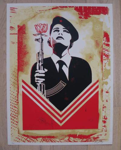 Shepard FAIREY (Obey) - Peace Guard Stencil (Lisbon), 2017 - Sérigraphie signée et numérotée 2