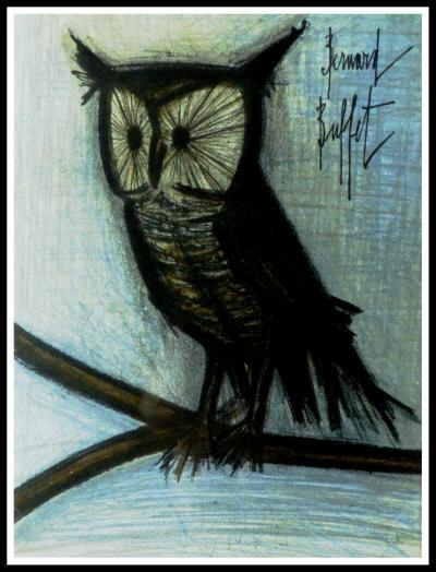 Bernard BUFFET - Hibou, 1967 - Lithographie originale 2