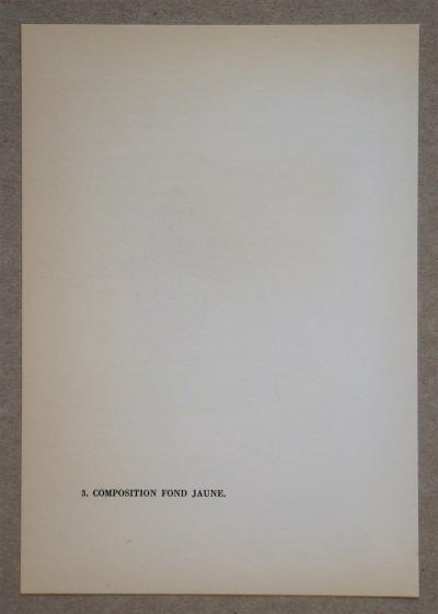 Nicolas DE STAËL (after) - Composition fond jaune, 1958 - Lithograph signed and dated 2