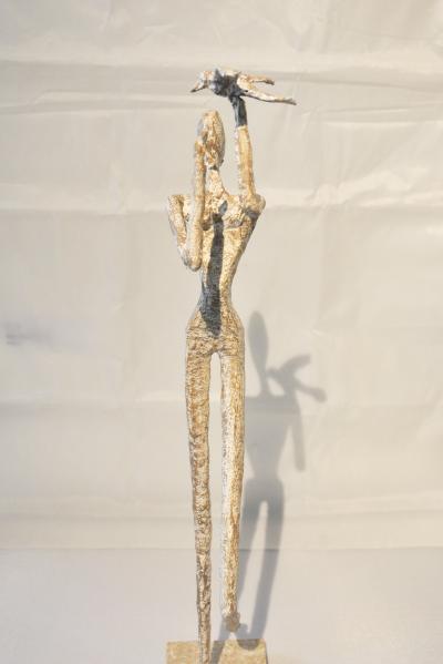 ChrisB - La femme à l’oiseau, 2021 - Sculpture 2