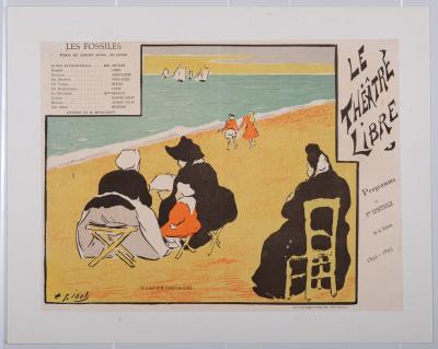 Henri-Gabriel IBELS - Programme du Théâtre Libre : Les Fossiles, 1892 - Lithographie originale 2