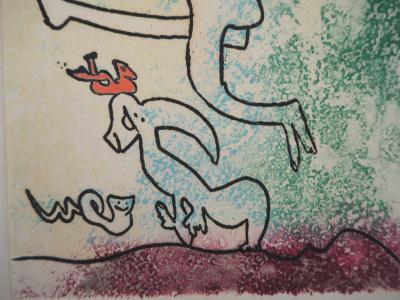 Roberto MATTA : Personnages joyeux- Gravure originale signée 2