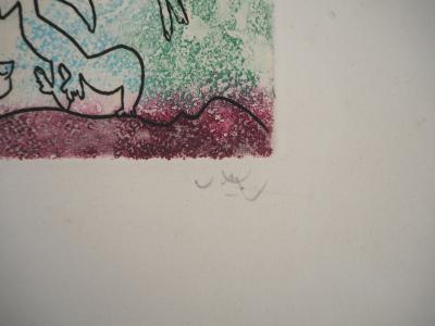 Roberto MATTA : Personnages joyeux- Gravure originale signée 2