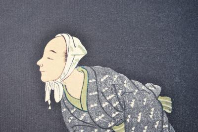 Suzuki HARUNOBU (d’après) : Le Marchand de Nouilles, 1961 - Lithographie érotique 2