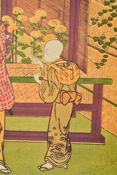 Suzuki HARUNOBU (d’après) : Les Chrysanthèmes, 1961 - Lithographie 2