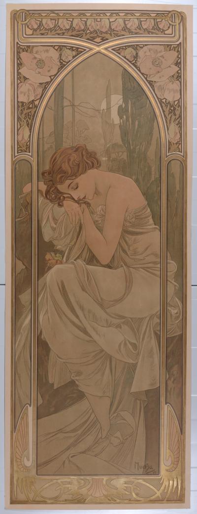Alphonse MUCHA - Repos de la nuit, 1899 - Lithographie originale 2