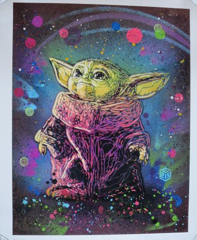 C215 - Baby Yoda, 2021 -  Impression digitale signée au crayon 2