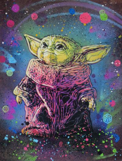 C215 - Baby Yoda, 2021 -  Impression digitale signée au crayon 2