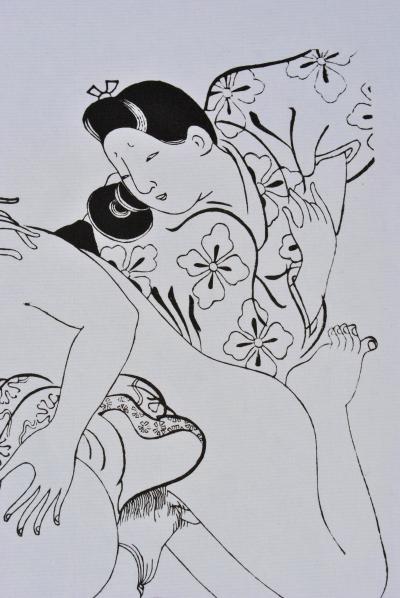 Jihei SUGIMURA (d’après) : le trio, 1961, Lithographie érotique 2