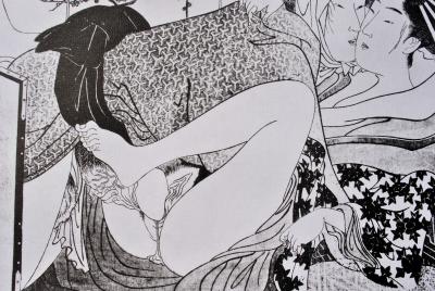 Chokosaï Yeïsho (d’après) : Au naturel - Lithographie érotique, 1961 2