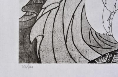 Chokosaï Yeïsho (d’après) : Plaisir solitaire - Lithographie érotique, 1961 2