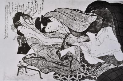 Katsushika Hokusaï (d’après) : Homme abile - Lithographie érotique, 1961 2