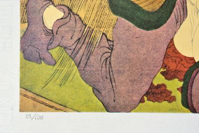 Yanagawa SHIGENOBU (d’après) : Le voyageur Coquin, 1961 - Lithographie érotique 2