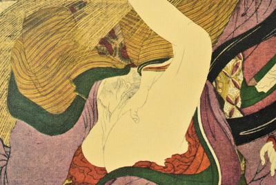 Yanagawa SHIGENOBU (d’après) : Le voyageur Coquin, 1961 - Lithographie érotique 2