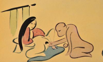 Yanagawa SHIGENOBU (d’après) : Amours à la cours, 1961 - Lithographie érotique 2