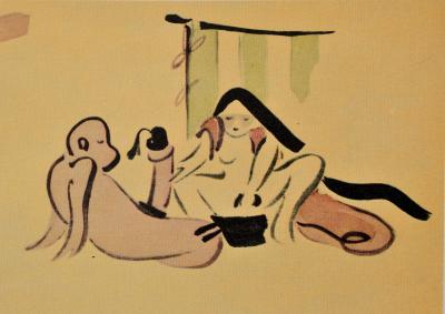 Yanagawa SHIGENOBU (d’après) : Amours à la cours, 1961 - Lithographie érotique 2