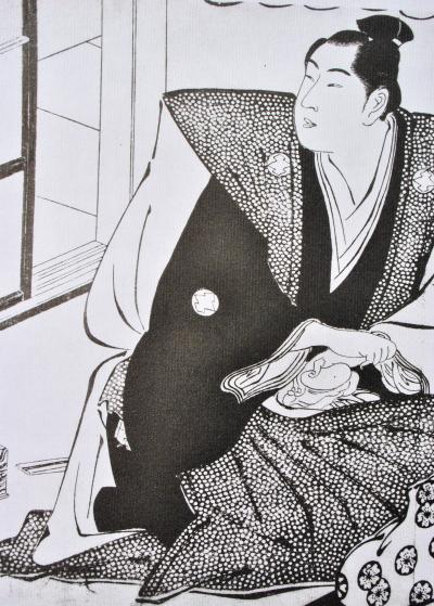 Kitagawa UTAMARO (d’après) : La Favorite, 1961 - Lithographie érotique 2
