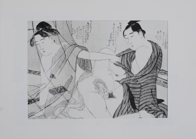 Kitagawa UTAMARO (d’après) : Geisha en extase, 1961 - Lithographie 2