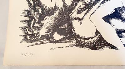 Ossip ZADKINE - The Labours of Hercule - Fight against Hippolyte, queen of the Amazons, 1960 - Lithographie signée au crayon 2