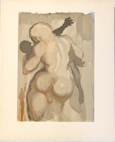 Salvador DALI - The Divine Comedy - Purgatory 06 - The dead by violence - Original etching 2