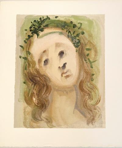 Salvador DALI - The Divine Comedy - Purgatory 10 - The face of Virgil - Original etching 2