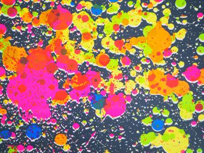 Walasse TING : Cosmos, Explosion de couleurs, 1974 - Lithographie originale Signée 2
