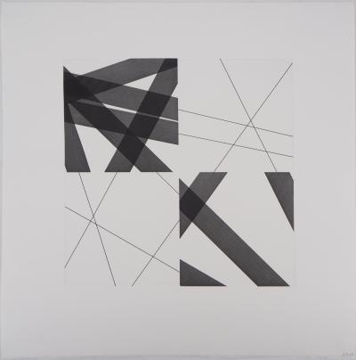 François MORELLET - Abstraction géométrique, 2006 - Gravure originale 2