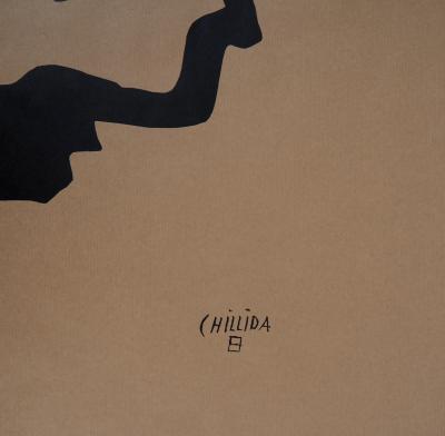 Eduardo CHILLIDA (d’après) - Abstraction en noir - Lithographie, Signée 2