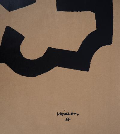 Eduardo CHILLIDA (d’après) - Abstraction noire - Lithographie, Signée 2