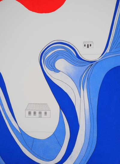 Louise BOURGEOIS - Paysage au lac - Gravure originale 2