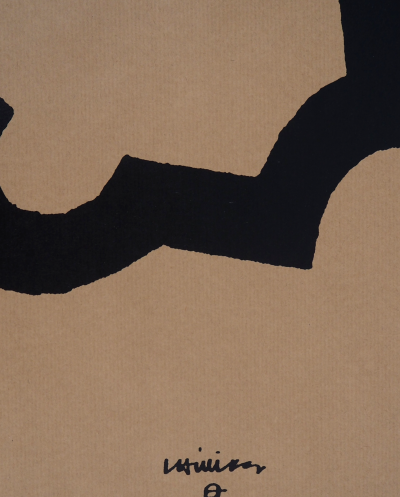 Eduardo CHILLIDA (d’après) - Abstraction noire - Lithographie offset signée 2