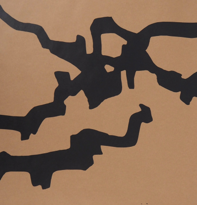 Eduardo CHILLIDA (d’après) - Abstraction noire - Lithographie offset signée 2