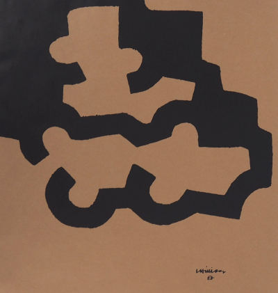 Eduardo CHILLIDA (d’après) - Abstraction noire - Lithographie offset signée 2