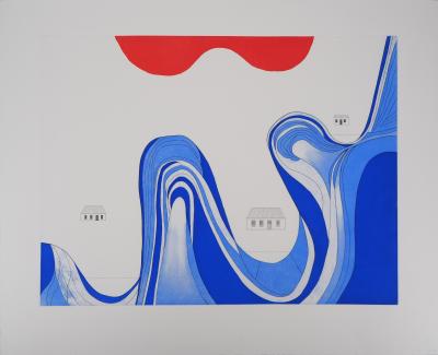 Louise BOURGEOIS - Lac de montagne - Gravure originale 2