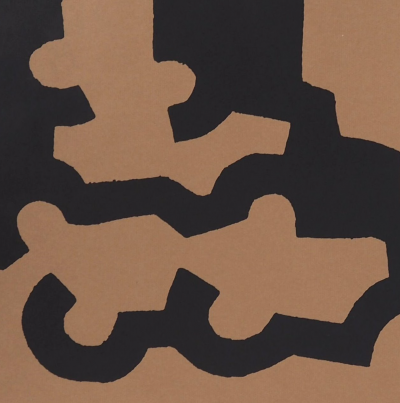 Eduardo CHILLIDA (d’après) - Abstraction noire - Lithographie offset signée 2